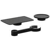 Accessory Kit Kintsu Matte Black Brass for Freestanding Tub Filler Includes Tray/Dish/Wine Glass Holder