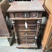 French Nightstand w/ Red Marble Top — Architectural Salvage