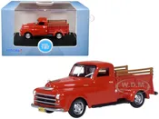 1948 Dodge B-1B Pickup Truck Red 1/87 (HO) Scale Diecast Model Car by Oxford Diecast