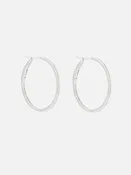 1" Pave Diamond Hoops