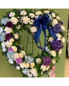 Blueberry Heart Wreath Easel