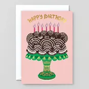 Cake & Candles Happy Birthday  Card