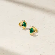 Aurum Oval Emerald Stud Earrings