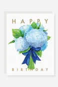 2021 Single Birthday Greeting Card - Hydrangea Bouquet