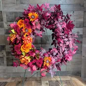 Nutfield Fall Wreath  (Faux Floral Wreath)
