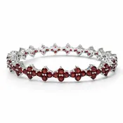 Asher Bangle Silver Garnet