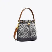 Beuteltasche aus Jacquard mit T-Monogramm