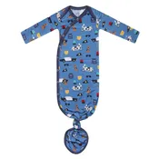 Bamboo Newborn Knotted Gown - Policemen