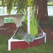 Amish-Made Poly Sailboat Shaped Planter