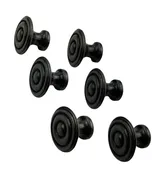 Antique Rustic Bronze In Round Ring Cabinet Hardware Knob By Muskoka Lifestyle Products USA 6-Pack (MUS909)