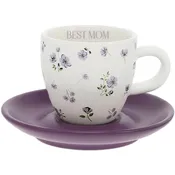 Best Mom 2.5 oz Espresso Cup and Saucer
