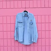 #115 XL 100% Cotton Vintage Dunbrooke Upstream Outdoor Advantage Vernon Denim Shirt Button Up Collar