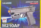 BB PISTOL 7" W/LIGHT AND LASER