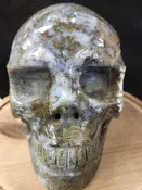 Beautiful LARGE Moss Agate Skull
