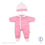 Berenguer Boutique ® FASHION Clothing for 9"-11" Dolls - Pink / Onesie/Cap.