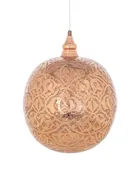 Globe-Shaped Metal Hanging Lamp (various sizes) - ROSE GOLD 1