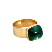 3DR125 Modern 14KY gold 'Sugarloaf' tourmaline ring