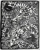 ‘Apapane And ‘Ōhi’a – Original Block Print Made In Hawaii
