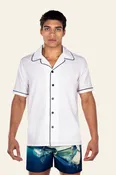 Luka Camp Collar Shirt with navy piping