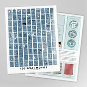 100 Sci-Fi Movies Scratch-Off Chart - 12x16