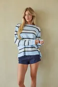 Aidan Striped Crewneck Sweater