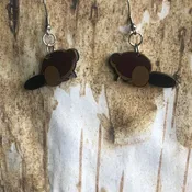 Chubby Beaver Earrings — Tuscarora WoodWorks