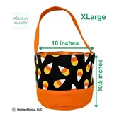 Personalized Halloween Candy Corn Trick or Treat Basket – XLarge (10.5"x10")