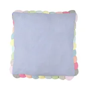 26" Navy Seersucker Scallop Pillow Case