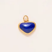 24K Gold Lapis Pendant with Silver