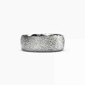 Cross-Hatch Texture Wedding Band in Platinum | Bixlers®