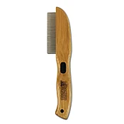 Bamboo Groom Flea Comb with Rotating Pins — Jeffrey's Natural Pet Foods