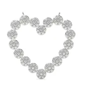 1/2 CARAT CLUSTER HEART PENDANT