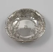 Antique 6" Sterling Silver BonBon Bowl with Laurel Leaves #405 by Reed &amp; Barton Date Mark 1934 Engraved "D"