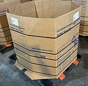 Double Wall Octagon Gaylord Pallet Box - 48 x 40 x 40 in, 2-wall poly - The Gaylord Box Exchange Used Gaylord Box - Full Flap Bottom, 2000 lb Capacity