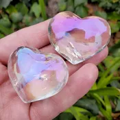 Angel Aura Quartz Heart Shaped Crystal - 1" to 2"