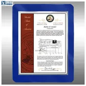 AirLucite® Blue Patent Plaque – Floating Elegance