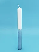 10" Lambatha Candle - 10" Marble Color Coated with Metallic Band