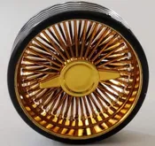1/24 - 1/18 SUPER SPOKES FATCAP K/O LOWRIDER SPOKED Rim & ULTRA LOW PRO Tire Set GOLD