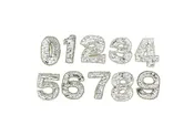 2.25” Silver Sequin Number Appliqué – 0–9