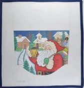 Santa & Boy Toy Stocking Cuff