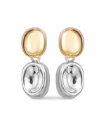 Amanda Blu Eden Mini Drop Two Tone Stud Gold and Silver
