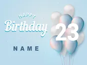 Birthday - Blue with Age - Yard Sign