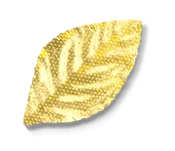 2 1/4 Inch Gold Lamé Leaves