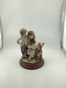 6" 3 Children Reading a Book, Porcelain Figurine