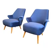 1950 Vintage Gio Ponti Midcentury Armchairs- A Pair