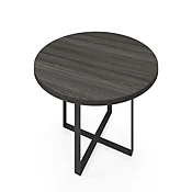 42" Round Modern Conference or Meeting Table w/ Contemporary Metal Base