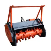 60″ Skid Steer Forestry Drum Mulcher, Forged Alloy Teeth, Cooling System w/Radiator, 75 HP Skid Steers, TMG-SFM60 (Discontinued  No Longer Available)