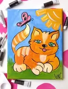 Art To Go paint kit "Callie Cat" | The Painted Petal | Art Design Studio | Sanford NC