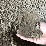 Screen organic topsoil