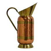 Belgian Copper and Brass Pitcher